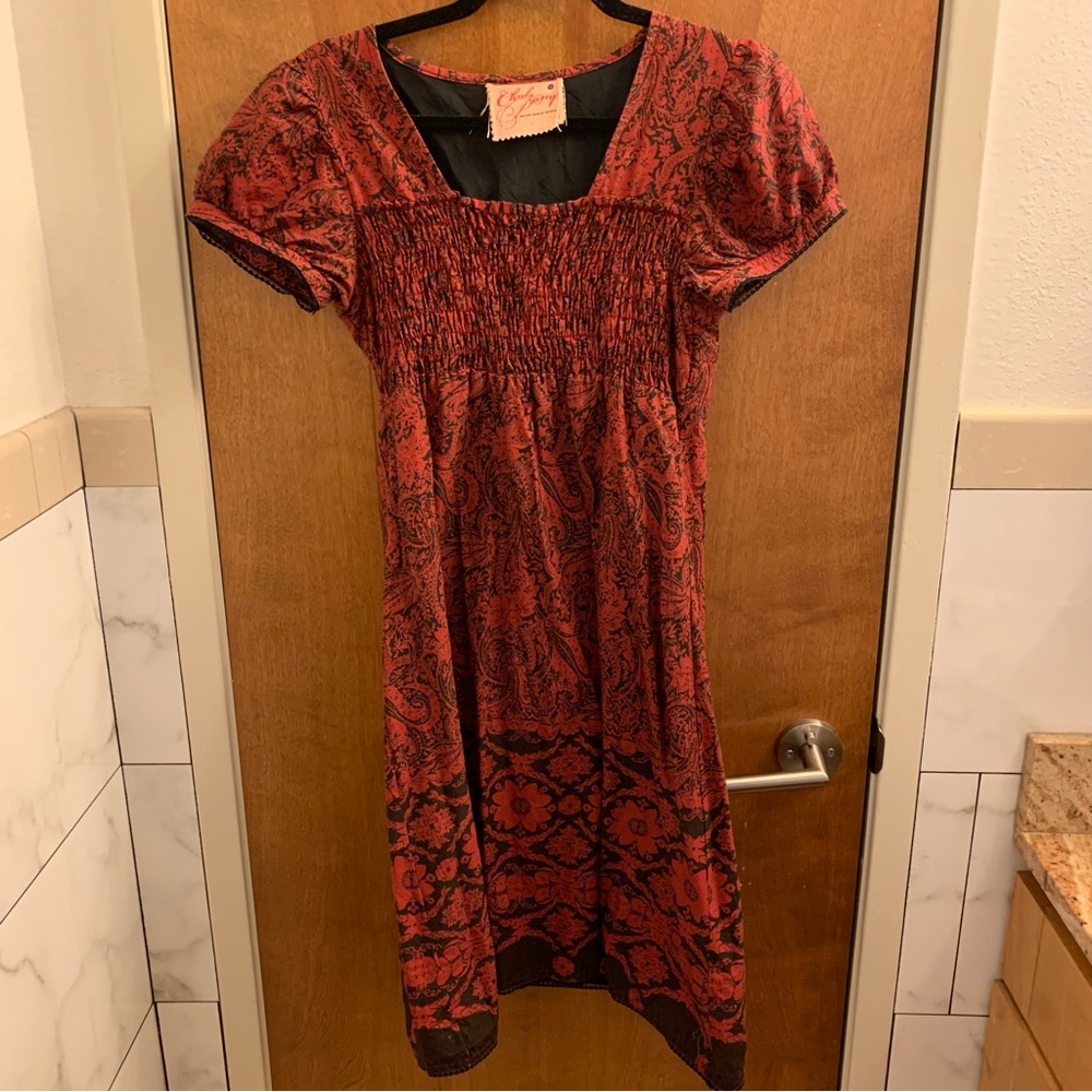 Mini square neck dress